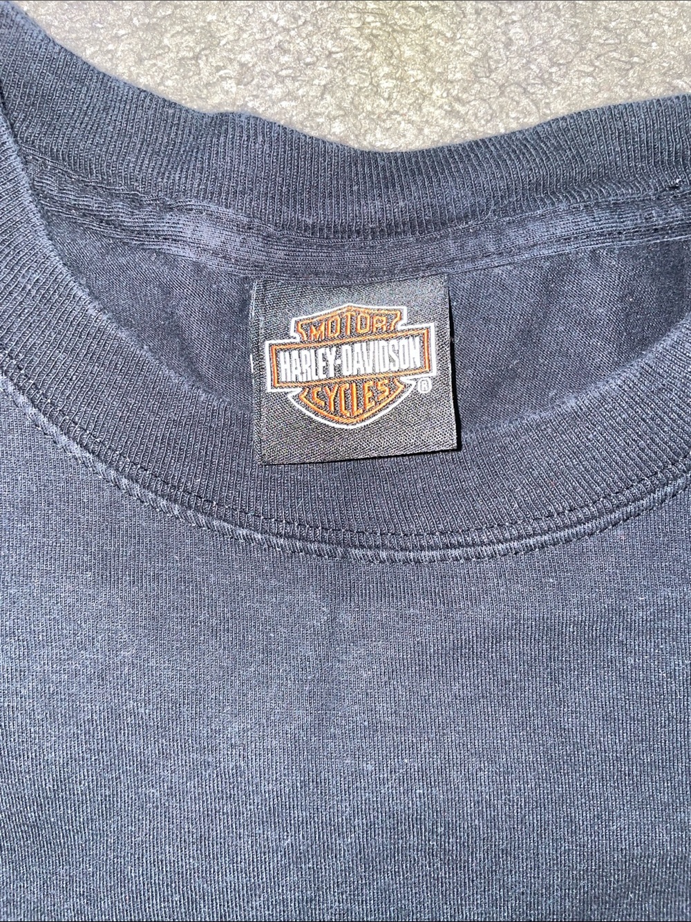 Harley-Davidson Black Short-Sleeve Pocket Tee with Skull Logo - Picture 2 of 3
